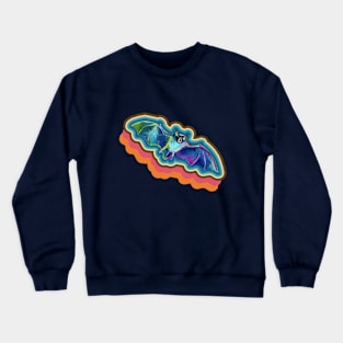 Funky Retro Mini Bat Pattern by Robert Phelps Crewneck Sweatshirt